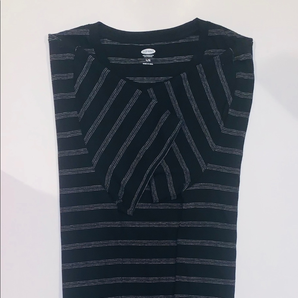 Short Sleeve Black Strips Shirt